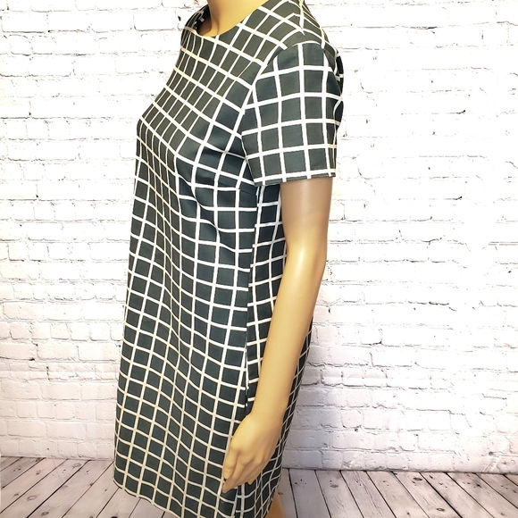 Joe Fresh Checkered Green and White Midi Dress - Picture 4 of 4